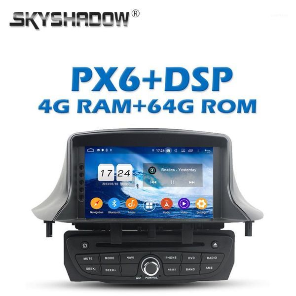 

px6 car dvd player dsp ips android 9.0 4g + 64gb 8core gps map radio wifi bluetooth 5.0 for megane iii fluence 2009-20161