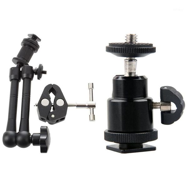 

stabilizers 1pcs 11 inch friction articulating magic arm + clamp & aluminium alloy mini ball head 1/4 mount1