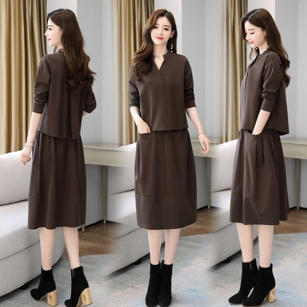 

argxh sister formal business suit dress age-reducing slimming autumn dress socialite temperament fashionable royal early two-piece suit fash, Gray