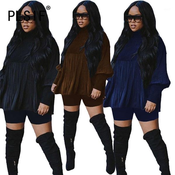 

women's tracksuits simple pure color o neck long sleeve crop and short 2 pieces set casual lady fashion women tracksuits1, Gray