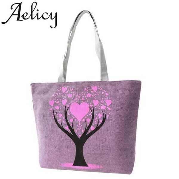 

aelicy 2020 fashion zippercute printing women canvas bags mobile phone bag shoulder bag ladies tote handbag messenger bags