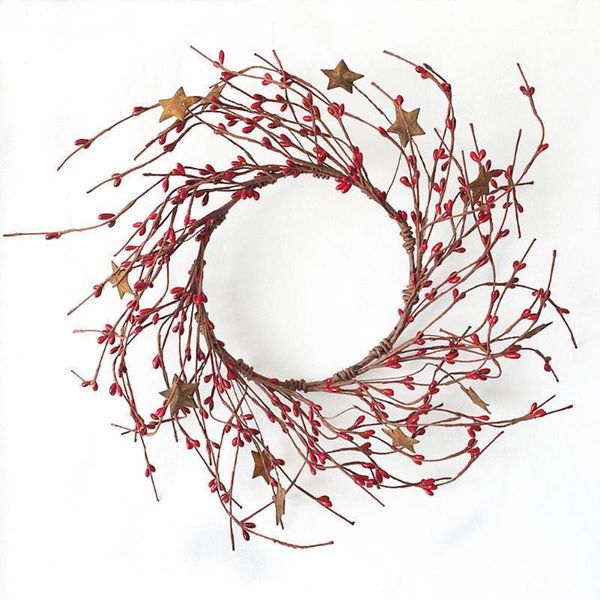 

misnertier decorative flowers & wreaths artificial berries garland simulation red beads wreath christmas wedding home party hanging decor wa
