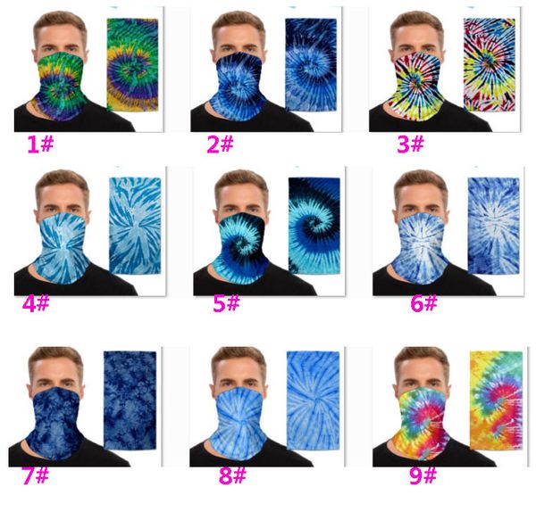 

masks dust bandana tie-dye party cover cycling scarf nect gaiter reusable protective face covering mask for women men hh