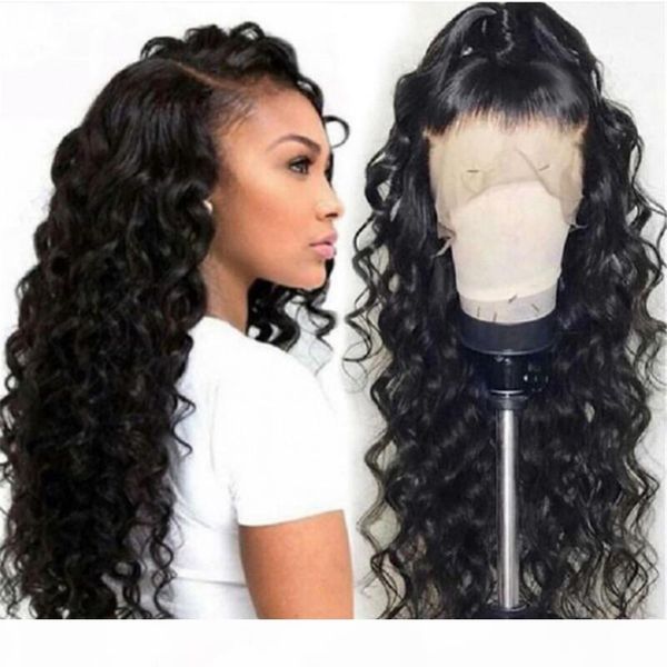 

front lace wig water wave baby hair brazilian remy hair wigs pre-plucked natural human hai, Black;brown