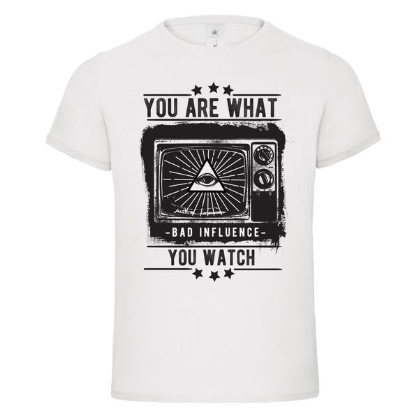 

print t-shirt 2019 fashion you are what you watch tv bad influence mens ladies t shirt mens' t-shirt sport hooded sweatshirt hoodie