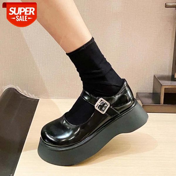 

ribetrini ins girl solid thick bottom platform buckle shoes women pumps fashion casual spring autumn pumps #xa5h