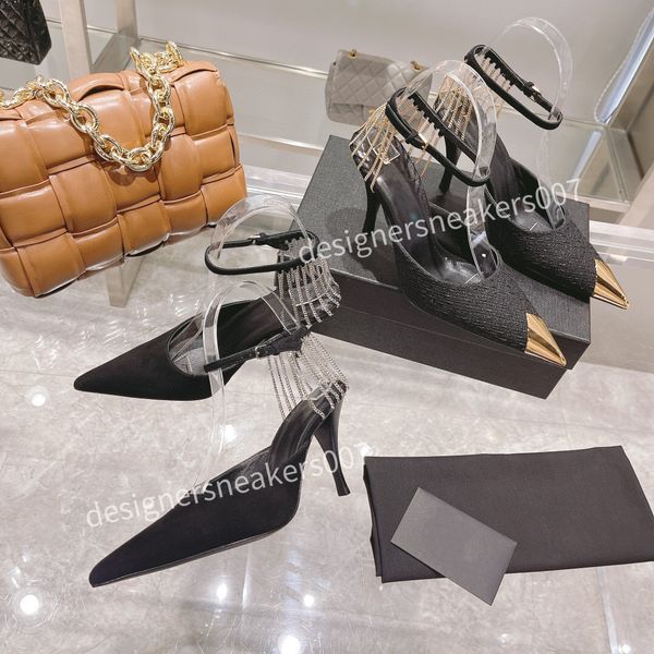 

2022 designer brand women high heels shoes red bottom real leather shoes patent leather pointed toes pumps wedding party shoes size35-39, Black