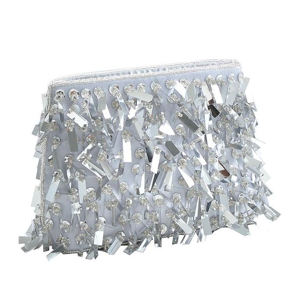 

kingluck beaded sequin design flower large clutch bag evening purse