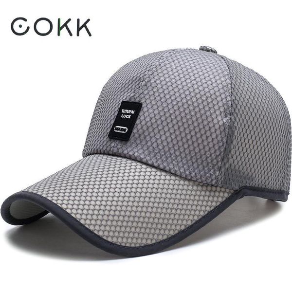 

cokk men's baseball cap summer mesh caps snapback hats for men long brim sun hat breathable long brim outdoor sport cap swy bbyvsi bdeh, Blue;gray