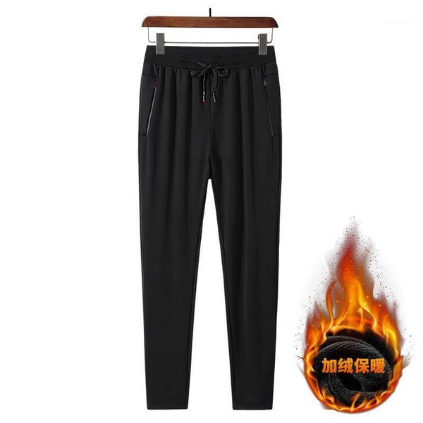 

running pants plus size men sport pant winter thick fleece warm male jogging fitness athletic leisure trouser sweatpant sportswear1, Black;blue