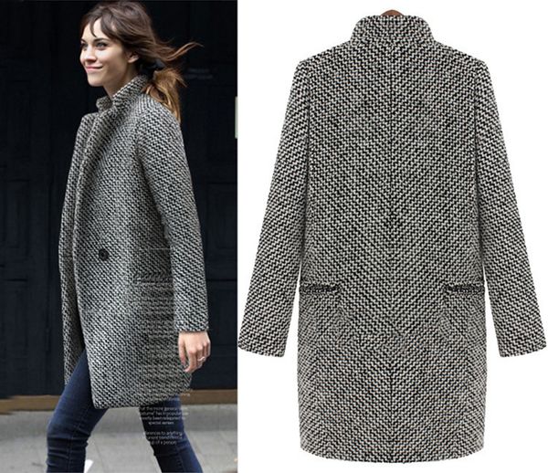 

coats designer for plaid slim thick coat jacket woman winter coats autumn long-sleeved women clothing jackets women long phiam, Black