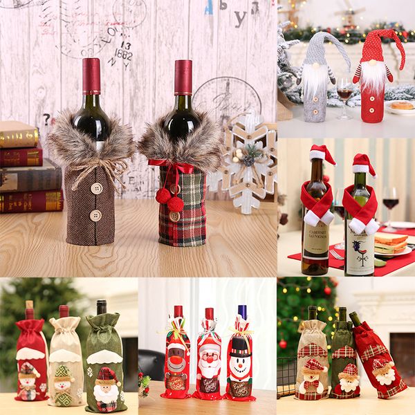 

claus home merry santa tree decorations for bottle cover christmas ornament table decor craft 2020 xmas gift new year