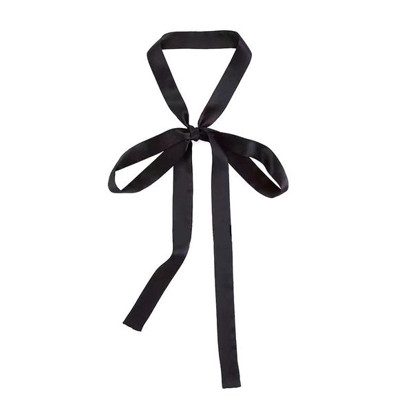 

dolphin women long scarf 160*2.5cm solid color chiffon silk scarves rubber red tie scarves black headband bag ribbon choker, Blue;gray