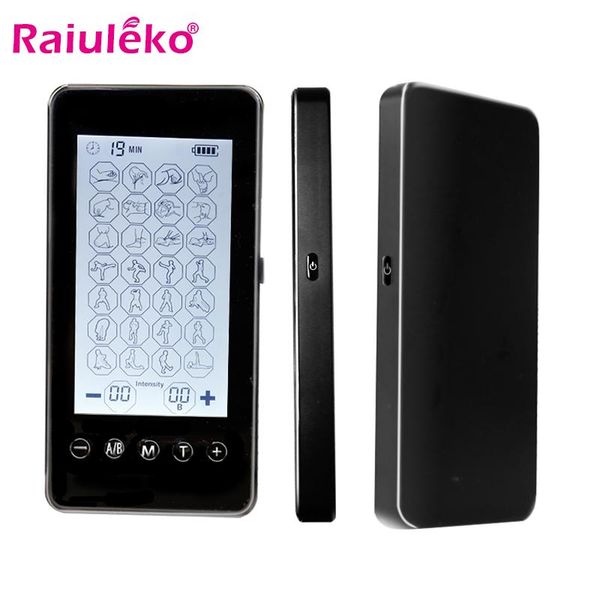 

ems body electrical muscle stimulator 28 mode therapy massage pulse tens acupuncture back neck pain relief machine + 4 pads