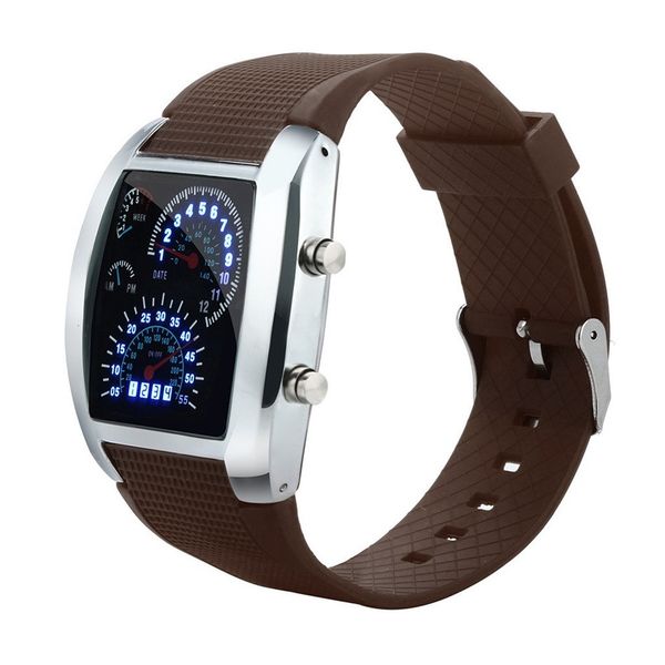 

for men relogio masculino digital led outdoor sports watches fashion military male electronic watch high-end, Silver