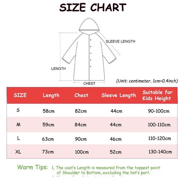 

fashion transparent kids boys rain jacket children girls raincoat hooded outdoors tour thick clear impermeable poncho bbyqal