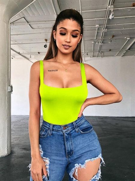 

black minimalist highstreet solid slim fitted halter round neck skinny summer bodysuit women streetwear bodysuits1, Black;white