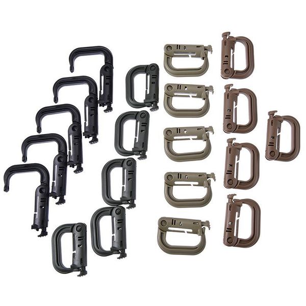 

5 pcs carabiners & quickdraws d locking ring plastic clip snap type ring buckle packpack fast buckle outdoor climbi qyldhu