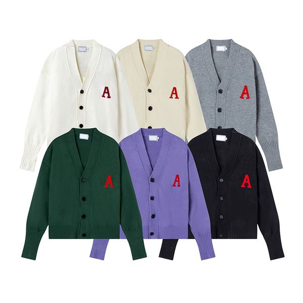 

cardigan sweater for men designer sweaters with heart and letter embroidery mens womens knit clothing long sleeve 5 styles sweatshirt, White;black