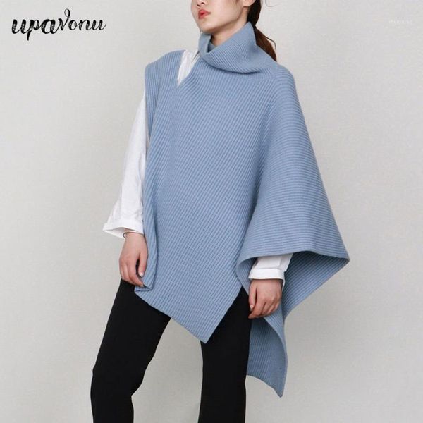 

chic turtleneck knitted sweater women's 2020 new fashion irregular loose one shoulder batwing sleeve sweater1, White;black