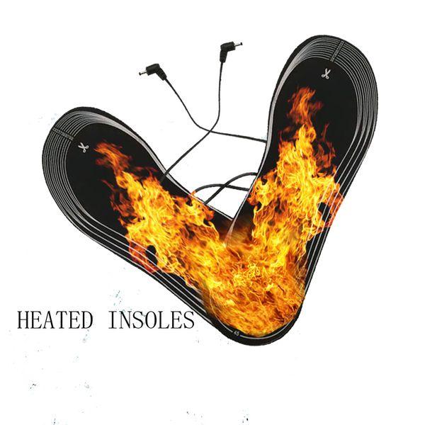 

2020 new wire electric heated insoles men women heated shoe inserts winter foot protect for hunting/skiing/fishing, White;pink