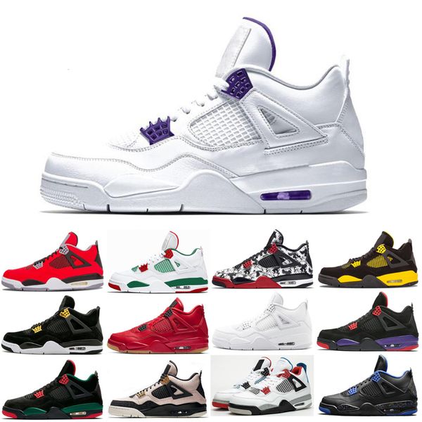 

2020 new cactus jack blue men basketball shoes 4 4s black white red men women sport shoes sneakers size us 7-13