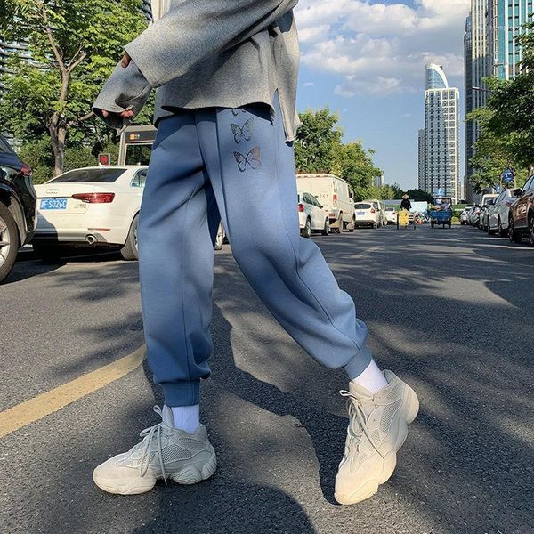 

pr 2020 fashion new casual pants solid color straight harem pants korean man loose trousers streetwear male clothing1, Black