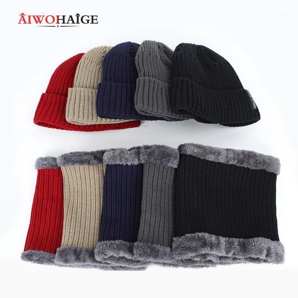 

2020 new winter beanies men scarf knitted hat caps mask gorras bonnet warm baggy winter hats for men women skullies beanies hats1