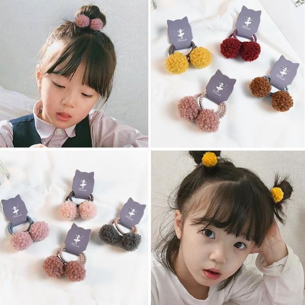 

hair accessories 2pcs/set girls cute colors nylon elastic bands children ponytail holder scrunchies rubber kid lovely accessories1, Slivery;white