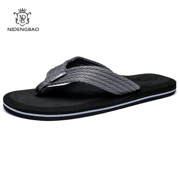 

summer men flip flops comfortable beach sandals shoes for men male slippers plus size 47 casual shoes t200408, Black