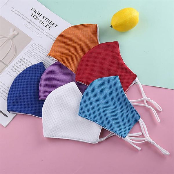 

us stock new arrival masks 12 colors for adults and child summer cool ice silk mask for outdoor cycling face masks adjustable breathing mask