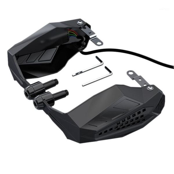 

2 pcs universal motorcycle handguards shield protector covers with led light for motocross dirt bike pit bike atv quad protectiv1