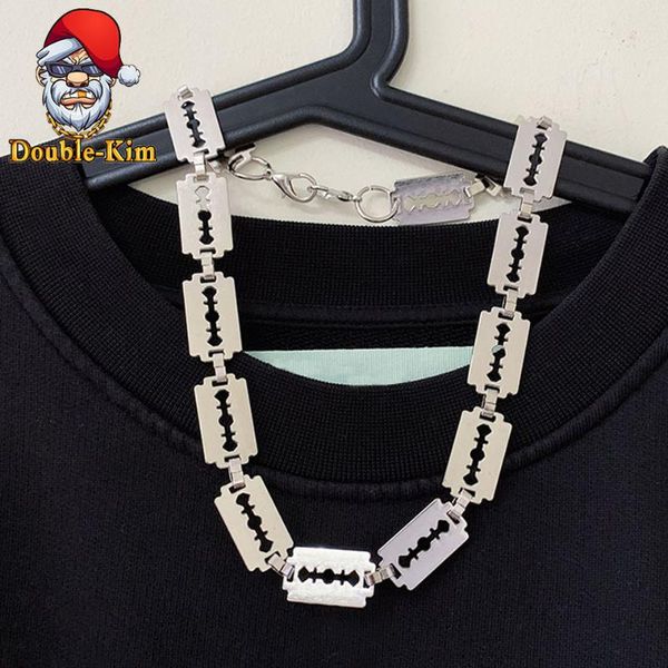 

chains classic blade necklace men hiphop street culture titanium stainless steel fashion silver color chain man jewelry gift