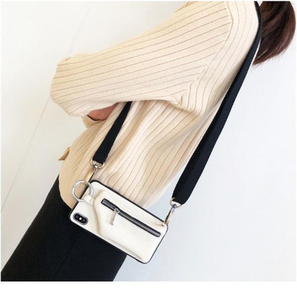 

crossbody canvas lanyard zipper wallet phone case for samsung s20 ultra s8 s9 s10 plus s10e s7 edge note8 note9 jllbyh