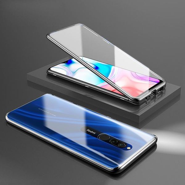 

magnetic case for redmi 8 8a case double sided tempered glass metal magnet case back cover for xiaomi redmi 8 8a 8 h sqcwlc