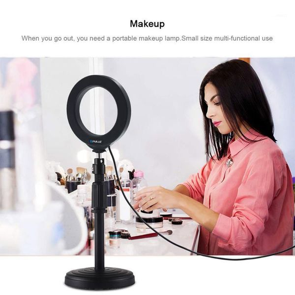 

puluz 4.7" 12cm usb led studio ring light p video white camera phone vlog lamp light pgraphy video lights1