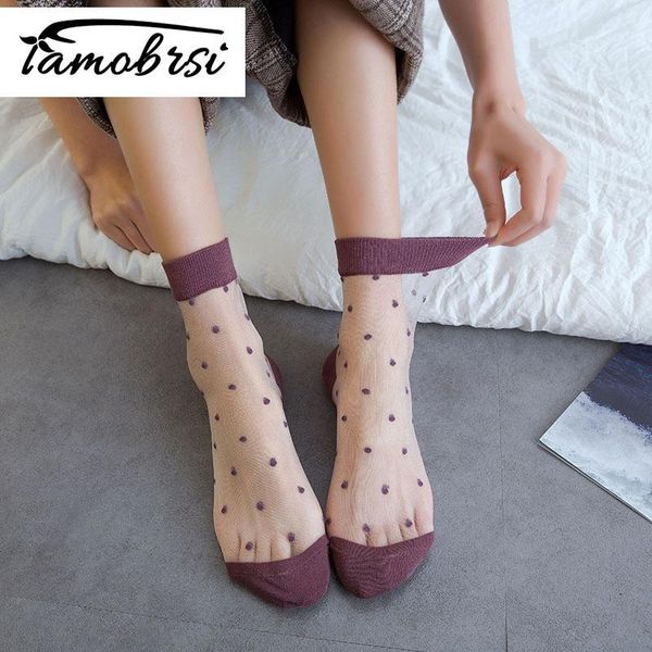 

transparent summer sheer fashion socks women's shiny mesh glitter short candy cotton cute casual socks women female1, Black;white