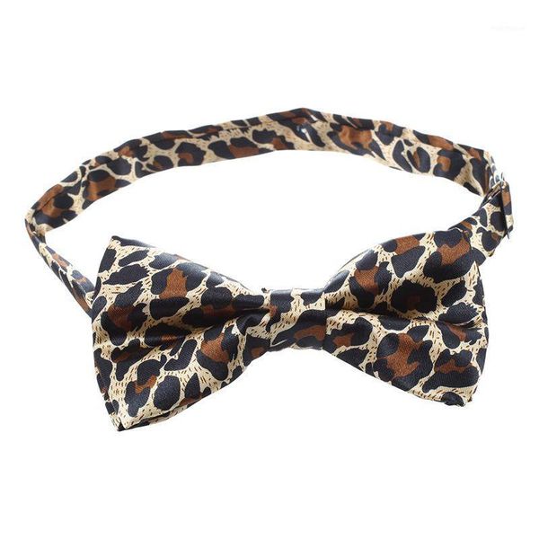 

bow ties mens tuxedo leopard print tie bowtie necktie brown1, Black;gray