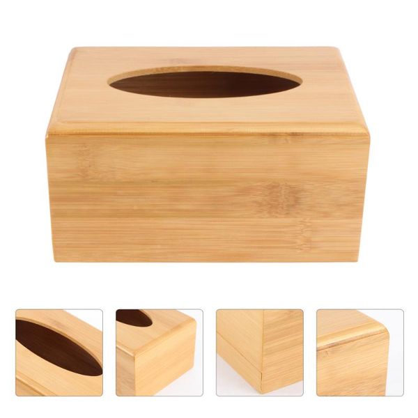 

1pc creative napkin box wooden home tissue box simple clamshell paper case khaki