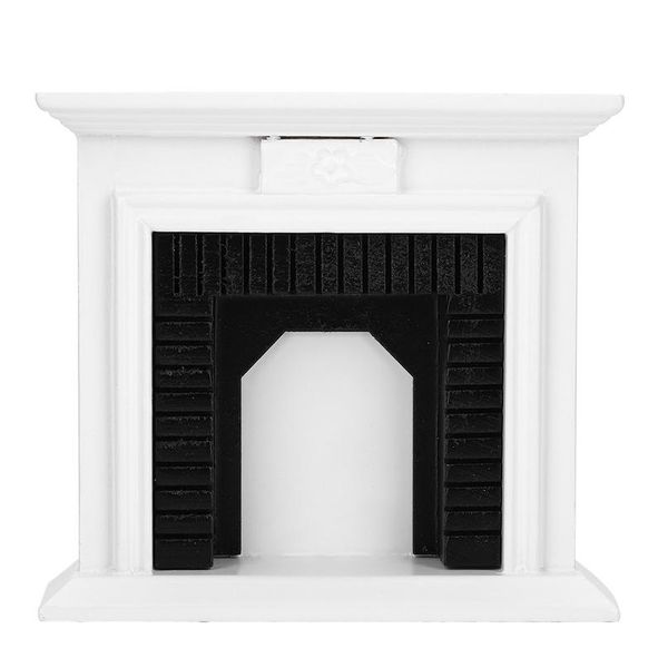 

1:12 dollhouse miniature fireplace tv stand living room furniture wood fireplace model dolls house a wmtshe