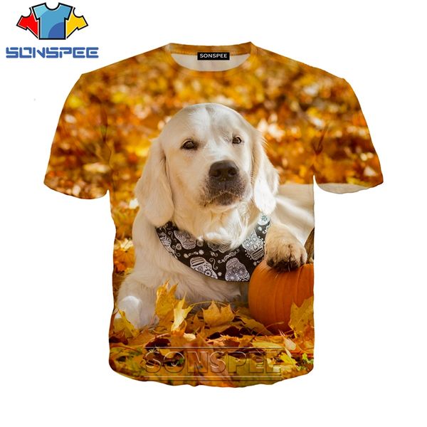 

golden retriever dog cute animal 3d print shirts graphic plus size oversized men clothing