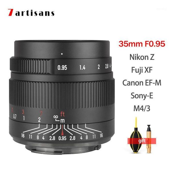 

7artisans 35mm f0.95 camera lens aps-c mf lens for sony e nikon z olympus lumix m4/3 fuji xf canon ef-m eos-m mount camera1
