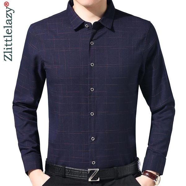 

men's casual shirts 2021 brand long sleeve men social shirt spring streetwear plaid dress mens slim regular fit clothes fashions 0059, White;black