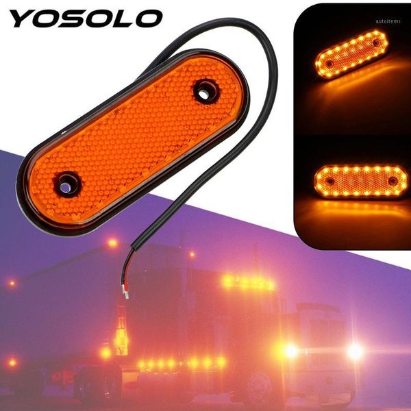 

yosolo signal lamp dc 24v 20 led truck side marker lights clearance lamp red yellow white auto accessories1