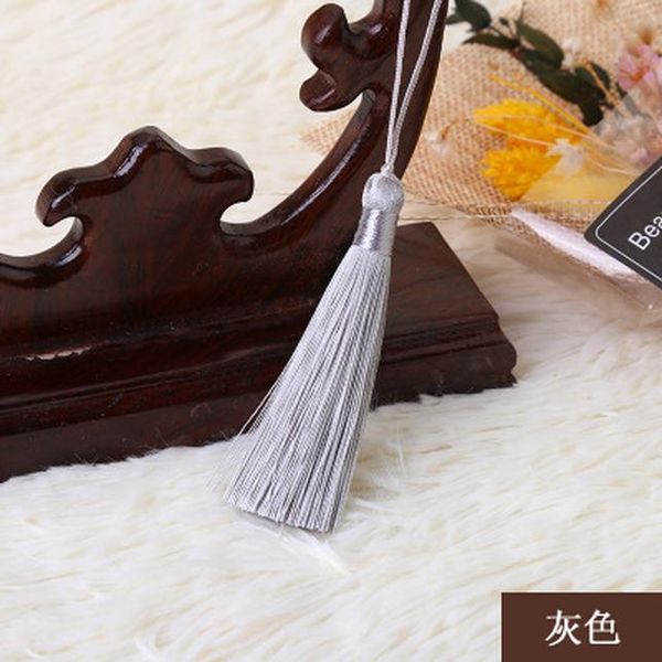 

10pcs 8cm silk satin tassel brush handmade crafts diy earrings pendant room decoration accessories for jewelry making findings wmtulz, Black