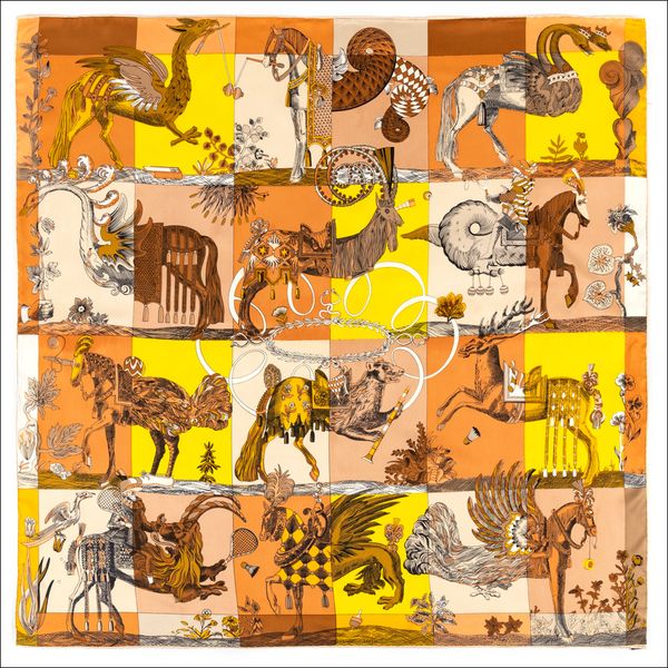 

silk neck scarf hand rolled edge scarf horse print women handmade vintage scarfs hijab shawl foulard scarves wraps, Blue;gray