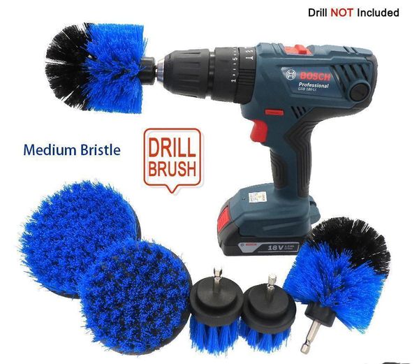 

6pcs/set electric drill power scrub clean brush electric drill brush kit for grout, tiles,bathroom, kitchen & q sqcmzz