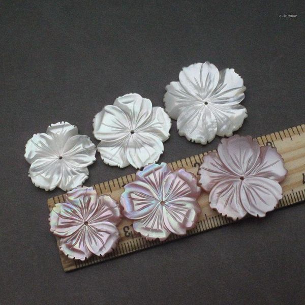 

1pc natural pearl shell 25-30mm carved large flower fashion jewelry making handmade diy necklace hair clip earrings accessories1