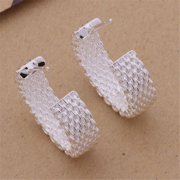 

new arrive silver color women lady retro mesh stud wedding party earring jewelry gift h sqccxe, Golden