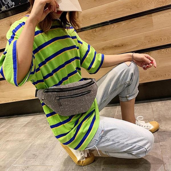 

fashion woolen chest belt bag zip phone pouch women waist fanny crossbody pack birthday gift for weeding shopping